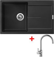 Sinks Ultima 790 Pureblack + Vitalia - Kitchen Sink and Tap Set