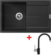 Sinks Ultima 790 Pureblack + Vitalia GR - Kitchen Sink and Tap Set