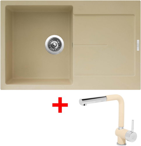 Sinks Ultima 790 Sahara + Mix 3 P GR - Kitchen Sink and Tap Set - Main image