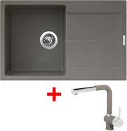 Sinks Ultima 790 Truffle + Mix 3 P GR - Kitchen Sink and Tap Set