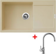 Sinks Ultima 860 XXL Sahara + Vitalia - Kitchen Sink and Tap Set