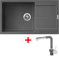 Sinks Ultima 860 XXL Titanium + Mix 3 P GR - Kitchen Sink and Tap Set
