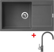 Sinks Ultima 860 XXL Titanium + Vitalia GR - Kitchen Sink and Tap Set