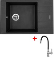 Sinks Vario 780 Metalblack + Flexia - Kitchen Sink and Tap Set