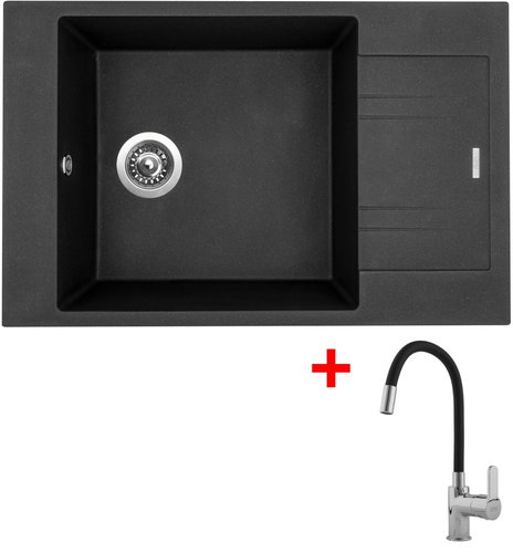 Sinks Vario 780 Metalblack + Flexia - Kitchen Sink and Tap Set - Main image