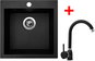 Kitchen Sink and Tap Set Sinks Viva 455 Granblack + Polo GR - Set dřezu a baterie