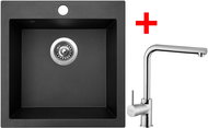 Sinks Viva 455 Metalblack + Elka - Kitchen Sink and Tap Set