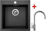 Sinks Viva 455 Metalblack + Vitalia - Kitchen Sink and Tap Set