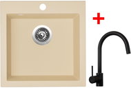 Sinks Viva 455 Sahara + Vitalia, black, matt - Kitchen Sink and Tap Set