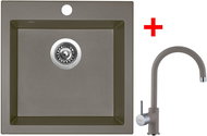 Sinks Viva 455 Truffle + Vitalia GR - Kitchen Sink and Tap Set