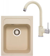 SINKS CLASSIC 400 Sahara + MIX 35 - 50 Sahara - Kitchen Sink and Tap Set