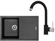SINKS BEST 780 Granblack + MIX 35 - 30 Granblack - Kitchen Sink and Tap Set
