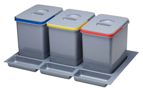 SINKS PRACTIKO 800, 3x 15l - Rubbish Bin - Main image