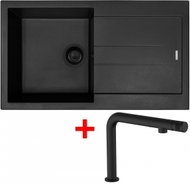 Sinks Amanda 860 Bl Nanoblack + Comforta Nanoblack - Kitchen Sink and Tap Set