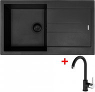 Sinks Amanda 860 Bl Nanoblack + Mix 35 Nanoblack - Kitchen Sink and Tap Set