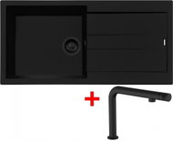 Sinks Amanda 990 Bl Nanoblack + Comforta Nanoblack - Kitchen Sink and Tap Set