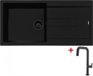 Sinks Amanda 990 Bl Nanoblack + Eva P Nanoblack - Kitchen Sink and Tap Set
