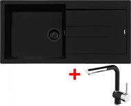 Sinks Amanda 990 Bl Nanoblack + Mix 3 P Nanoblack - Kitchen Sink and Tap Set