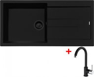 Sinks Amanda 990 Bl Nanoblack + Mix 35 Nanoblack - Kitchen Sink and Tap Set