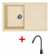 Sinks Best 780 Sahara + Elasta S Matt Black - Kitchen Sink and Tap Set
