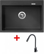 Sinks Maximo 680 Metalblack + Elasta S Matt Black - Kitchen Sink and Tap Set