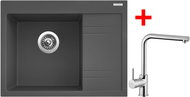 Sinks RIM 650 L Titanium + Elka - Kitchen Sink and Tap Set