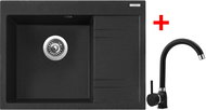 Sinks RIM 650 L Granblack + Polo GR - Kitchen Sink and Tap Set