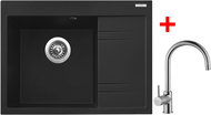 Sinks RIM 650 L Metalblack + Vitalia - Kitchen Sink and Tap Set