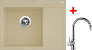 Sinks RIM 650 L Sahara + Vitalia - Kitchen Sink and Tap Set