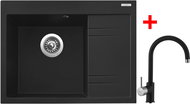Sinks RIM 650 L Metalblack + Vitalia GR - Kitchen Sink and Tap Set