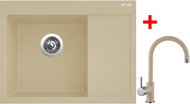 Sinks RIM 650 L Sahara + Vitalia GR - Kitchen Sink and Tap Set