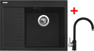 Sinks RIM 650 P Metalblack + Vitalia GR - Kitchen Sink and Tap Set