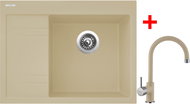 Sinks RIM 650 P Sahara + Vitalia GR - Kitchen Sink and Tap Set