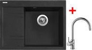 Sinks RIM 650 P Granblack + Vitalia - Kitchen Sink and Tap Set