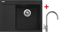 Sinks RIM 650 P Metalblack + Vitalia - Kitchen Sink and Tap Set