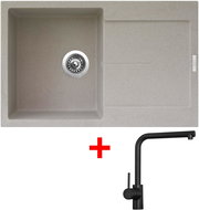 Sinks ULTIMA 790 Avena + Elka black matt - Kitchen Sink and Tap Set