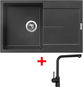 Sinks ULTIMA 790 Metalblack + Elka čierna matná - Set drezu a batérie