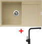 Sinks ULTIMA 790 Sahara + Elka čierna matná - Set drezu a batérie