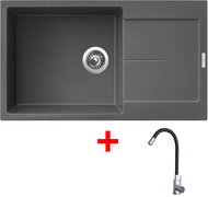 Sinks Ultima 860 XXL Titanium + Elasta stainless steel/black - Kitchen Sink and Tap Set