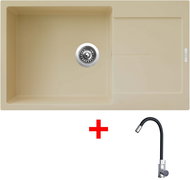 Sinks Ultima 860 XXL Sahara + Elasta stainless steel/black - Kitchen Sink and Tap Set