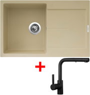Sinks Ultima 790 Sahara + Enigma S černý matný - Set dřezu a baterie