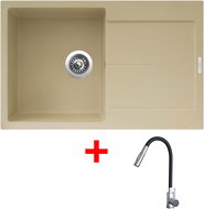Sinks Ultima 790 Sahara + Elasta S stainless steel/black - Kitchen Sink and Tap Set
