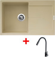 Sinks Ultima 790 Sahara + Elasta S black matt - Kitchen Sink and Tap Set