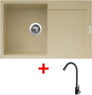 Sinks Ultima 790 Sahara + Elasta black matt - Kitchen Sink and Tap Set