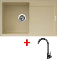 Sinks Ultima 790 Sahara + Arco black matt - Kitchen Sink and Tap Set