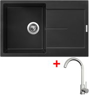 Sinks Ultima 790 Pureblack + Arco all stainless steel - Kitchen Sink and Tap Set
