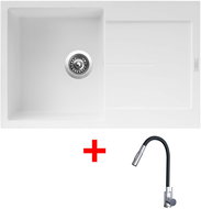 Sinks Ultima 790 Milk + Elasta S stainless steel/black - Kitchen Sink and Tap Set