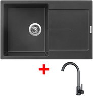 Sinks Ultima 790 Metalblack + Arco black matt - Kitchen Sink and Tap Set