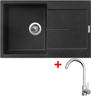 Sinks Ultima 790 Granblack + Arco all stainless steel - Kitchen Sink and Tap Set