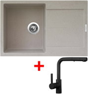 Sinks Ultima 790 Avena + Enigma S black matt - Kitchen Sink and Tap Set